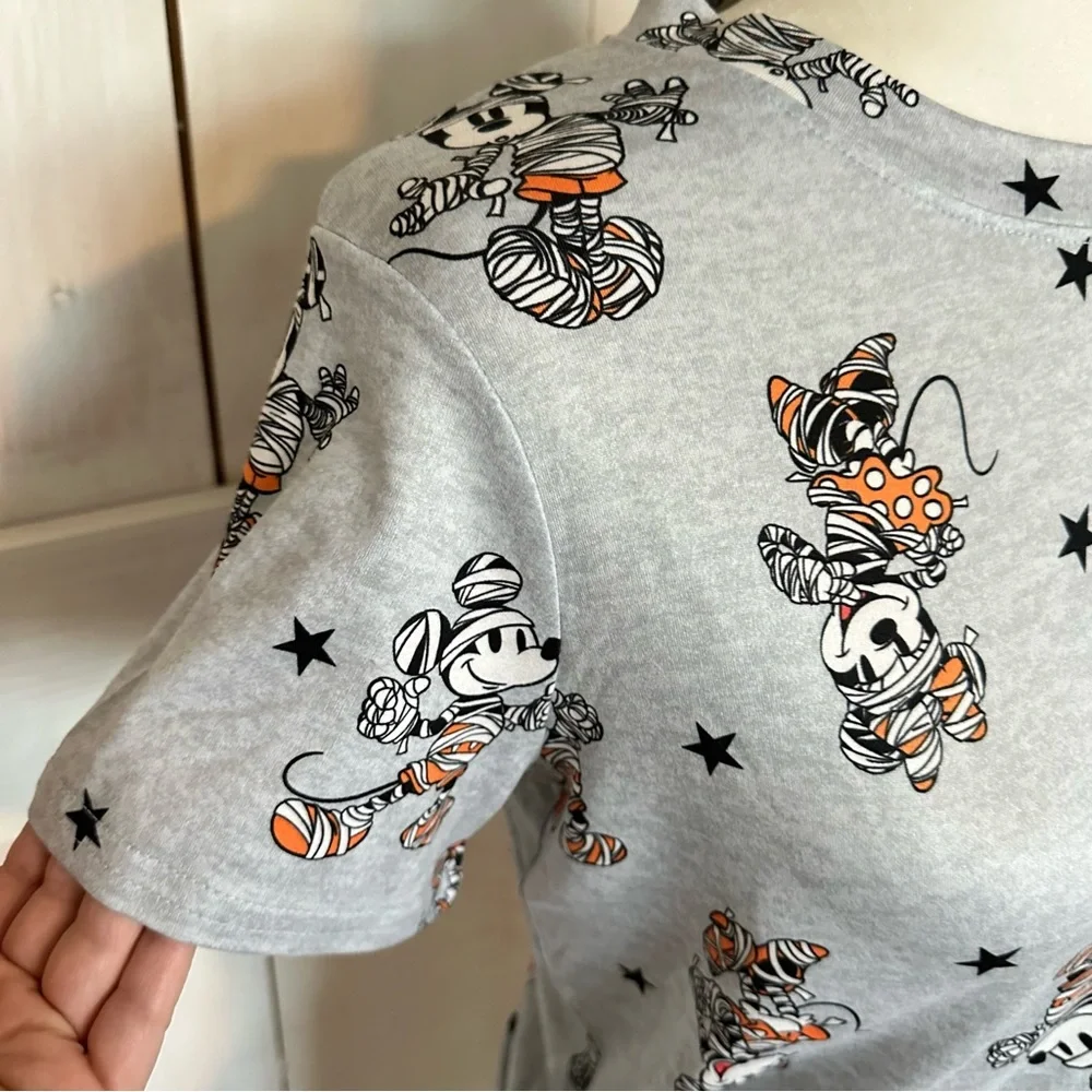 Disney Mickey Mouse Minnie Halloween Pajama Set Short‎ & Tee Women’s Size Small - Picture 3 of 9